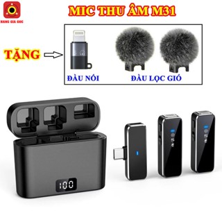 Micro Thu Âm M31 Không Dây Chất Lượng Cao – Chống Ồn Hiệu Quả, Kết Nối Nhanh Không Ứng Dụng, Pin Cao