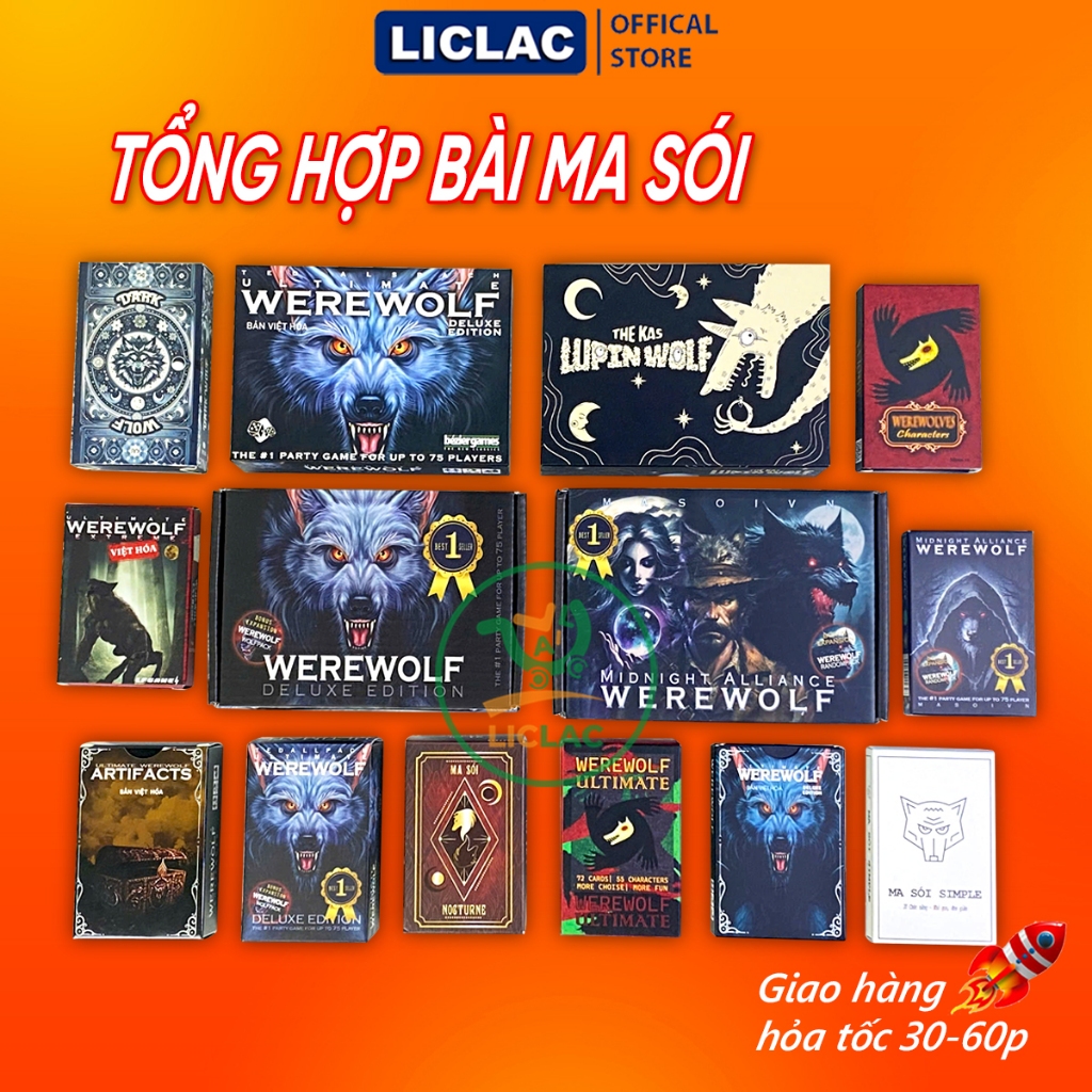 Tổng hợp Bài Ma Sói đầy đủ phiên bản Ultimate Deluxe Edition, Character, Dark Wolf, Lupin, Nocturne