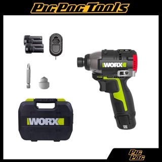 (Chính hãng) Bộ nguyên hộp máy vặn vít 12V Worx WU132X 2 pin, 1 sạc, máy và hộp