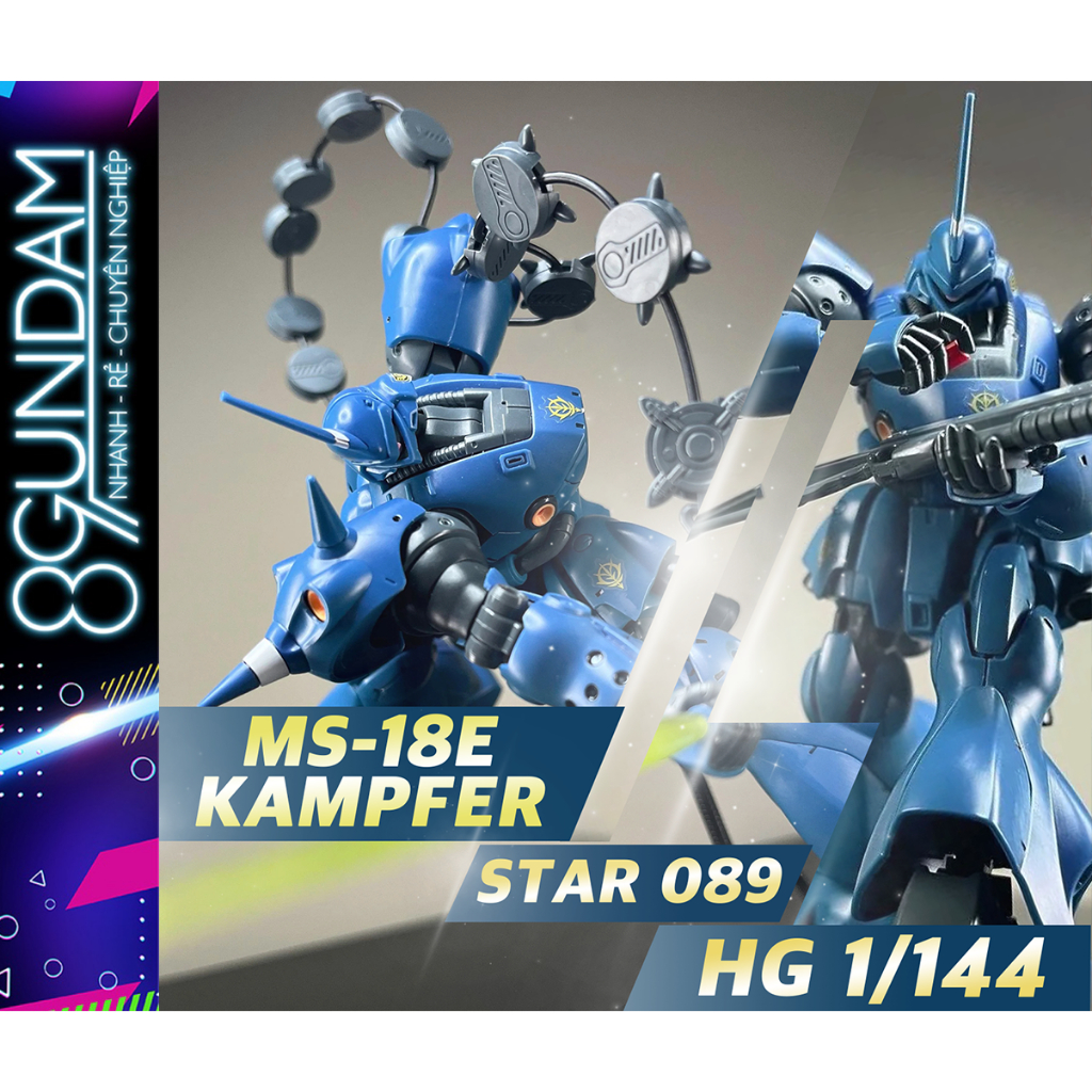 [CÓ SẴN] Mô Hình Lắp Ráp HG Star 089 MS-18E Kampfer Fighter (tặng kèm decal nước)