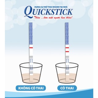 [CHÍNH HÃNG] Que thử thai nhanh Quickstick dụng cụ test phát hiện thai sớm, chính xác [CHE TÊN, HCG pregnancy test]