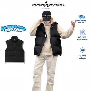 Áo phao gile nam có túi sườn form boxy, Áo Phao Gile, Áo Khoác Phao Cộc Tay cao cấp Aurona mẫu mới 2024