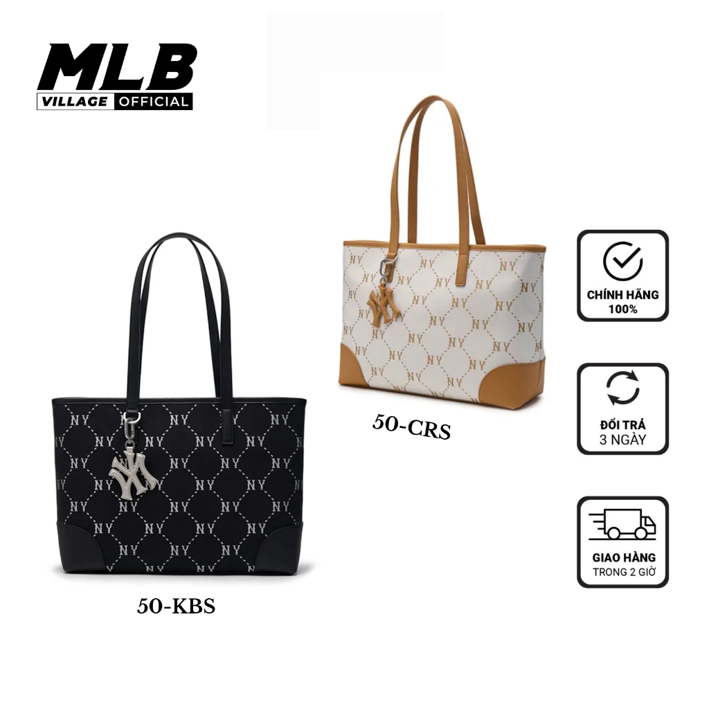Túi MLB Chính Hãng - Túi Tote MLB Dia Monogram Jacquard Large Tote Bag New York Yankees 3AORL014N