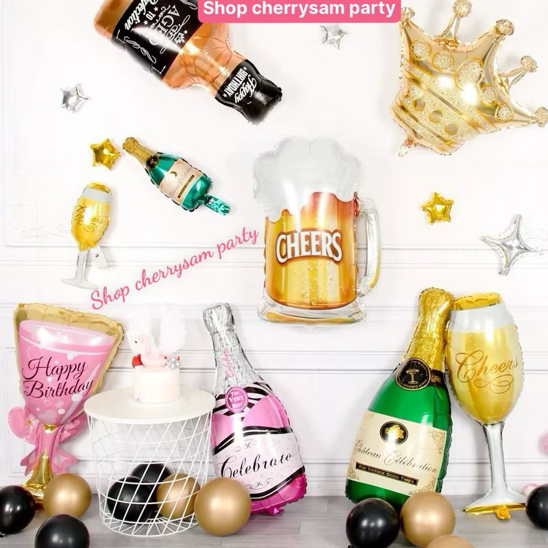 Set Cặp bóng ly và chai Ly champagne