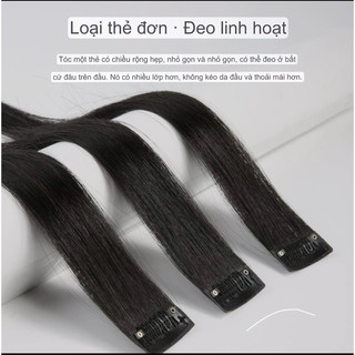 set tóc người thật kẹp phím mini tự nối tại nhà nhẹ như nối tóc lông vũ tự nối tại nhà làm dầy cả đầu