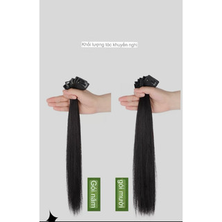 set tóc người thật kẹp phím mini tự nối tại nhà nhẹ như nối tóc lông vũ tự nối tại nhà làm dầy cả đầu