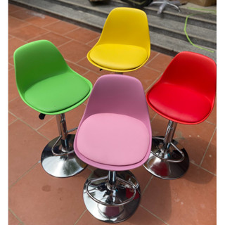 ghế quầy bar makeup , chụp hình mặt đệm da lưng nhựa ( bar05 )