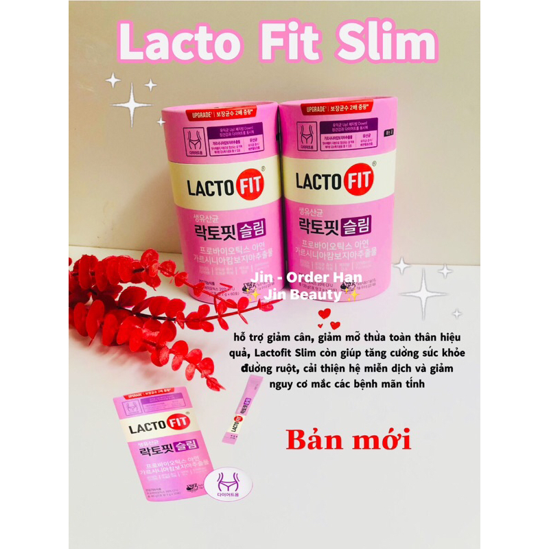 Men Vi Sinh Hàn Quốc LACTO-FIT SLIM Cải Thiện Đường Ruột, Hỗ Trợ Người Ăn Kiêng, Giảm Cân (hộp 60 gó