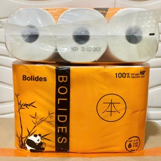   GIÁ SỈ  CHÍNH HÃNG  KHĂN GIẤY CUỘN CÓ LÕI HOÀNG LONG BOLIDES  6 CUỘN LỐC  