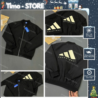 Áo Khoác Gió Nam ADD Hoạ Tiết Chữ Basket Ball Phối Logo In Nổi Cực Nét- Áo Khoác Bomber Gió Nam Nữ