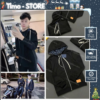 Áo hoodie zip lv nam nữ họa tiết logo in sắc nét dập nổi 2 lớp siêu dày dặn new 2025