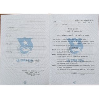 Combo 100 cuốn Sổ Đoàn viên hồng