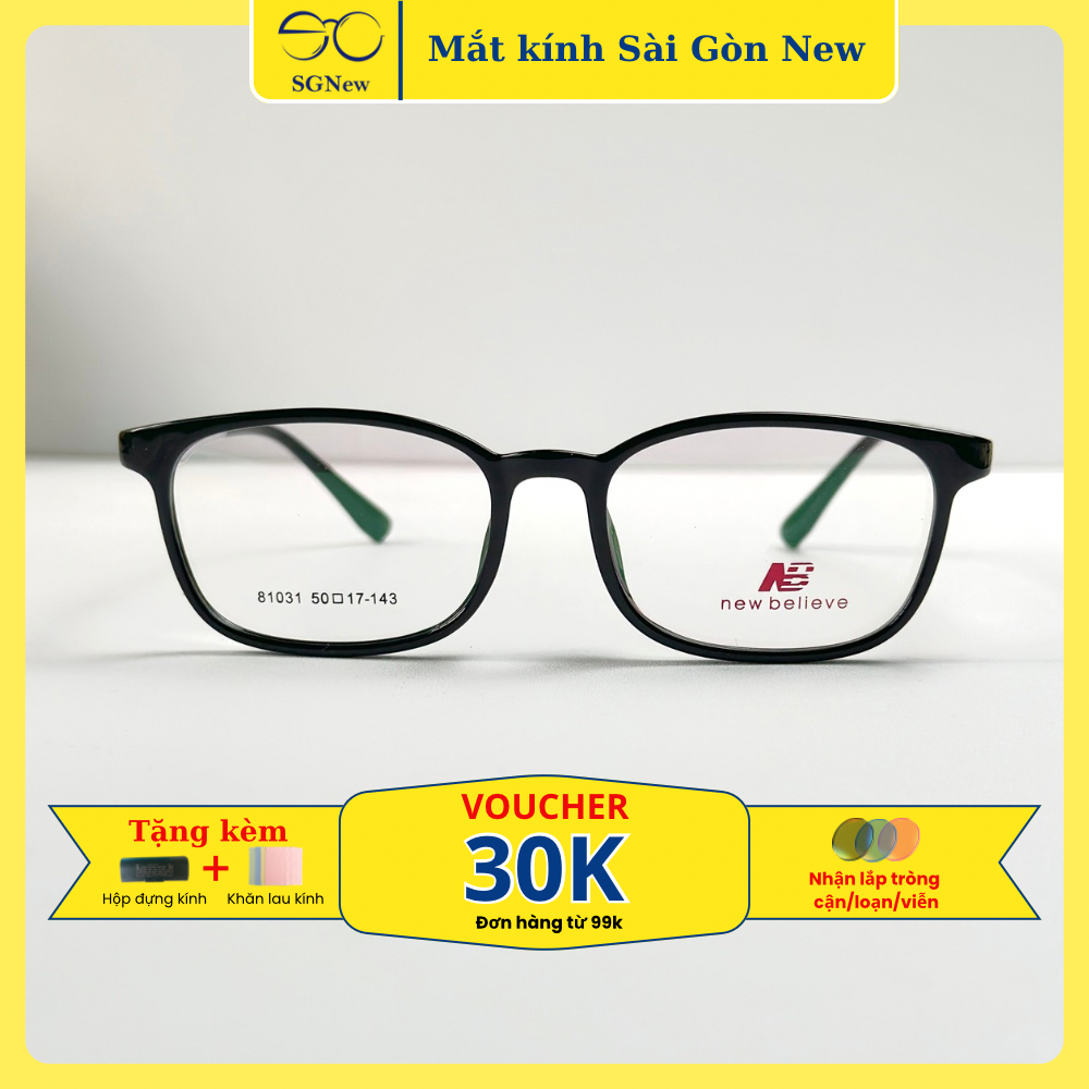 Gọng kính Nhựa dẻo Nam Nữ Unisex SGNew 81031