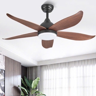 Mẫu quạt 5 cánh có đèn Phù hợp cho mọi không gian Chung cư trần thấp Sải 1m22. Động cơ DC tiết kiệm điện