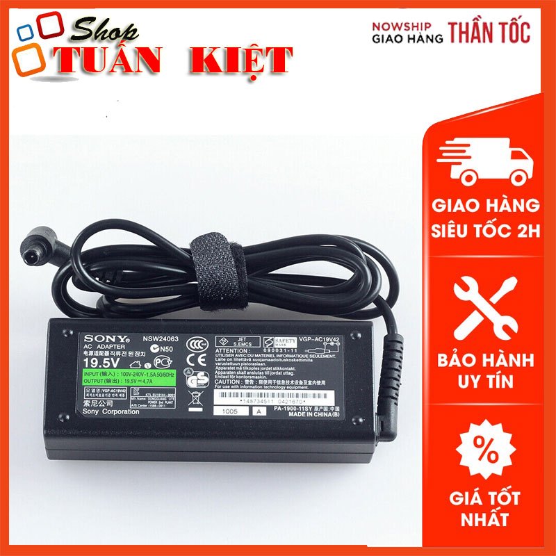 Sạc Laptop Sony Vaio 19.5V 4.7A 90W ZIN