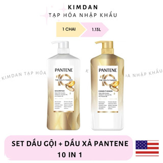 [CẶP CHAI GỘI XẢ - MẪU MỚI] DẦU GỘI XẢ PANTENE 10 IN 1 MỸ PRO V THE MULTI TASKER 1.13L