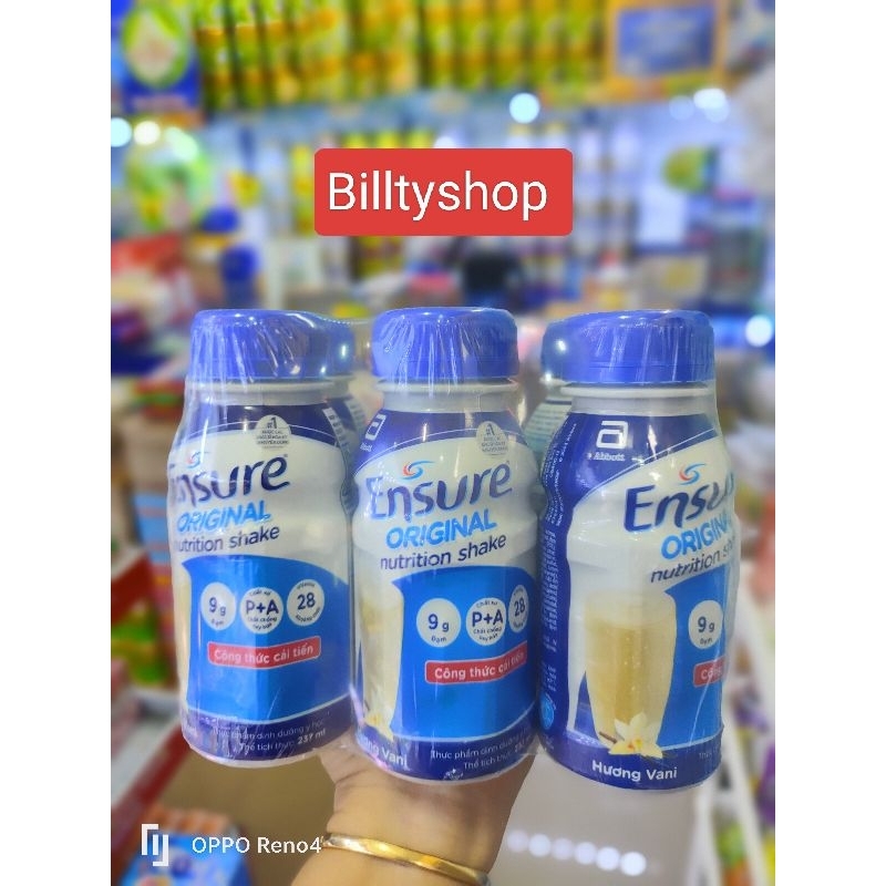 Lốc sữa Ensure original Abbott (6 chai*237ml)