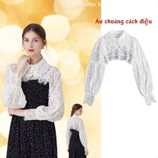 Áo khoác cardigan croptop dài tay thích hợp dự tiệc,dạo phố,văn phòng.Áo choàng form lững phối ngoài cá tính sang chảnh