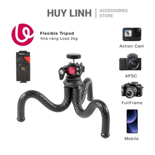  Chân máy đa năng Ulanzi U-Select FT01 - Flexible Tripod ballhead 360 độ có sẵn kẹp điện thoại tải trọng tối đa 2Kg 
