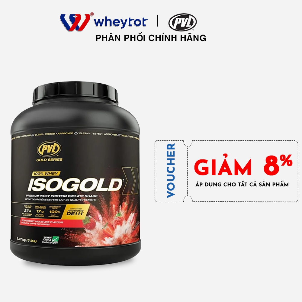 PVL Iso Gold - Premium Whey Protein With Probiotic 5 Lbs