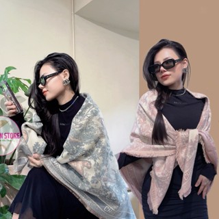 Khăn Choàng Vuông Khăn Quàng Cổ Dày Hai Mặt Cỡ Lớn Phong Cách Cho Tất Cả Các Mùa Size 128*122
