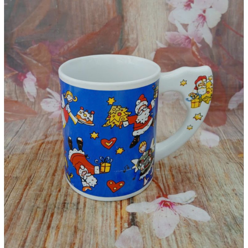 Ly sứ hoạt hình ông già Noel - ly sứ mẫu noel, giáng sinh