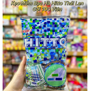  Kẹo Mềm Bạc Hà Thơm Miệng Hitto Thái Lan - Gói 100 Viên 