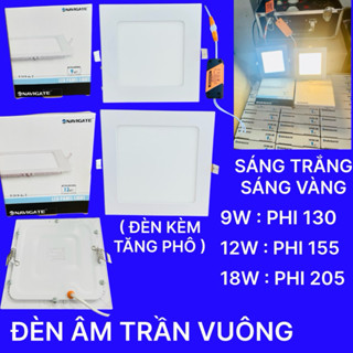 BÓNG ĐÈN LED ÂM TRẦN HÌNH VUÔNG CÔNG SUẤT 9W - 12W - 18W ÁNH SÁNG TRẮNG - VÀNG DÙNG CHIẾU SÁNG DÂN DỤNG