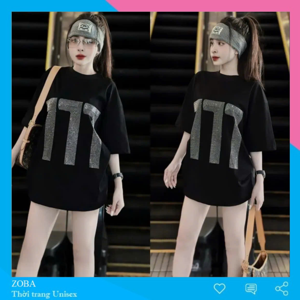 Áo thun tay lỡ form rộng unisex SỐ 777, Áo phông nam nữ form rộng