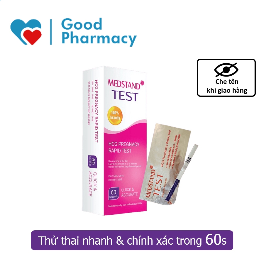 [CHÍNH HÃNG] Que thử thai Medstand Test dụng cụ phát hiện thai sớm, cho kết quả nhanh, chính xác [HC