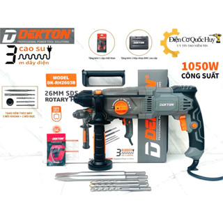 Máy Khoan Đục Bê tông 3 Chức năng DEKTON DK-RH2603 SDS PLUS chính hãng có giảm tốc đầu gài sds plus