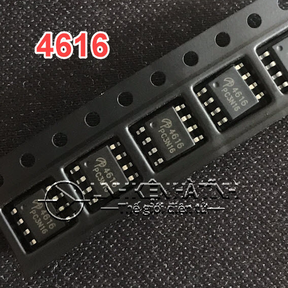Túi 10 con AO4616 Dual Mosfet 2 kênh N+P 8A 30V SOP-8 chính hãng AOS