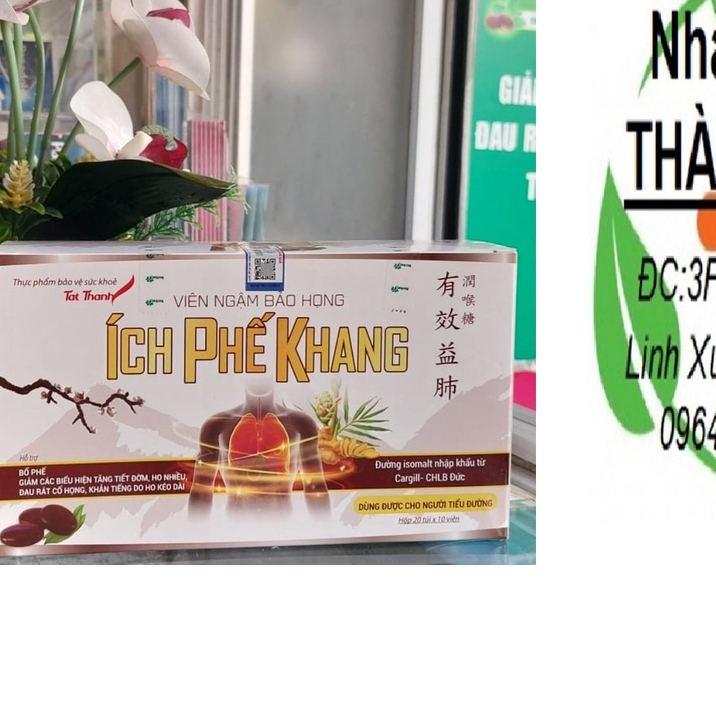 viên kẹo ngậm ÍCH PHẾ KHANG (dùng được cho người tiểu đường)