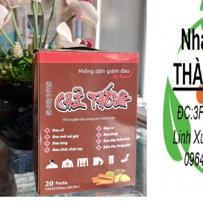 miếng cao dán giảm đau CHỈ THỐNG thảo dược