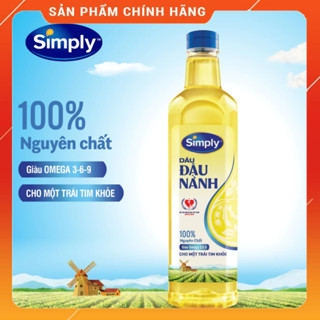 Dầu Ăn Đậu Nành Simply/Neptune  1lít , sản phẩm tốt cho tim mạch