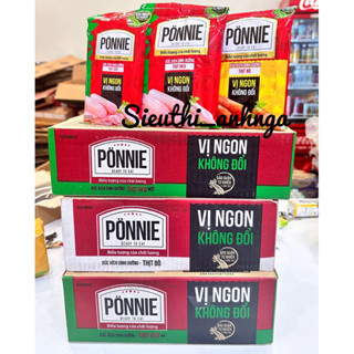 Thùng 20 gói Xúc Xích Dinh Dưỡng Ponnie Thịt Heo/Bò x 175g/95g