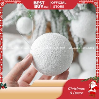  Gói 6 Quả Cầu Tuyết Trắng Bằng Xốp 6 4 3cm Trang Trí Cây Thông Noel 