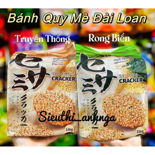 Bánh quy mè rong biển Egg White 336g công thức Nhật Bản, đồ ăn vặt ngon rẻ healthy