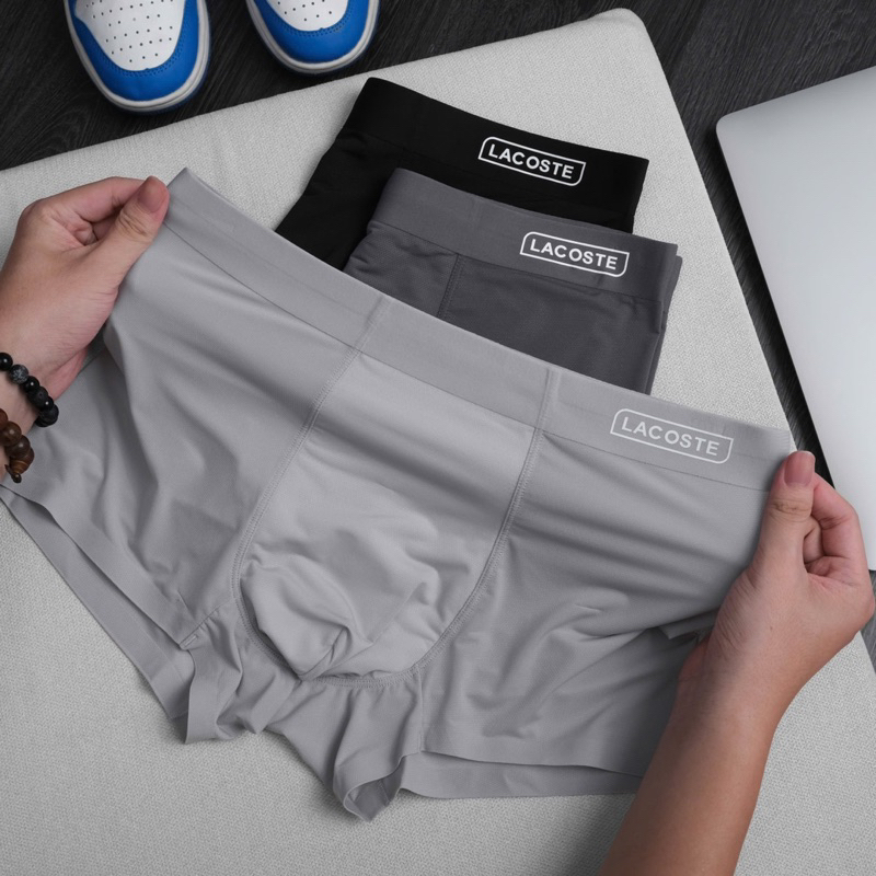Combo 3 Quần lót nam boxer lụa băng siêu thoáng khí cao cấp,khử mùi,kháng khuẩn Boxernam