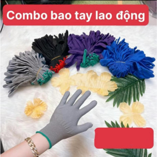 [ GIÁ SỈ ] Combo bao tay lao động đủ màu có giãn thoái mái khi đi làm vườn , lao động