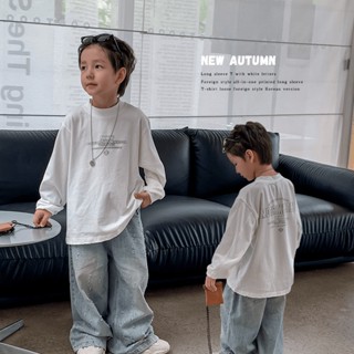 ACT24_7 Áo Thun Cotton Bé Trai Áo Thu Đông Cho Bé Từ 15kg Đến 32kg