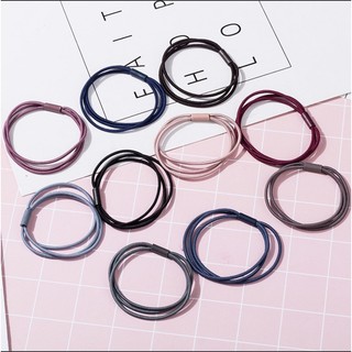 Dây Chun Buộc Tóc 3 Sợi Nhiều Màu - Phôi Cột Tóc thêu - Phôi Dây Scrunchies - LỘC Homeis