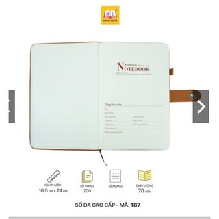 Sổ da cao cấp A5 MC134 kt 15 x 21cm
