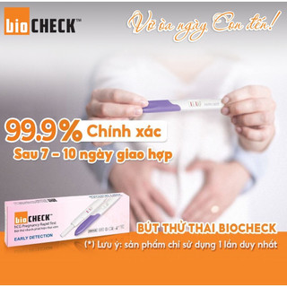 [CHÍNH HÃNG] Bút thử thai sớm Biocheck Early Detection dụng cụ test kết quả nhanh, chính xác [HCG PREGNANCY RAPID TEST]