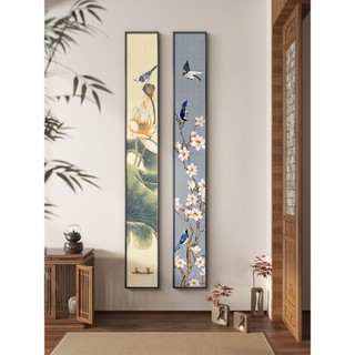  Tranh hoa sen khổ dài tranh trang trí phòng trà đạo tranh phòng thiền tranh lối vào nhà tranh decor canvas Printek 