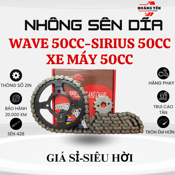 Nhông Sên Dĩa WAVE 50CC-SIRIUS 50CC-CÁC DÒNG XE 50CC