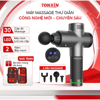 Máy massage cầm tay Tonkin TK9 - 6 đầu thay thế, 30 cấp độ - massage toàn thân chuyên sâu,  massage cổ vai gáy