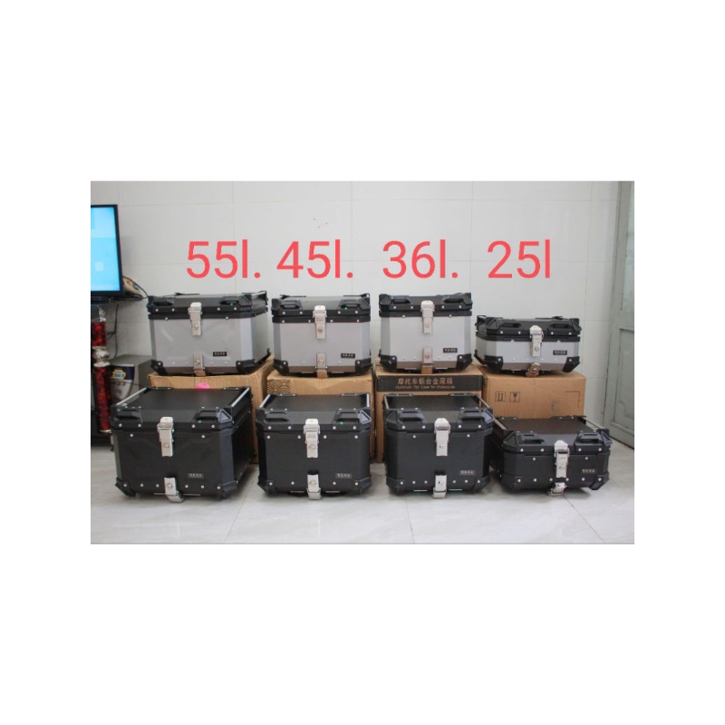 Thùng nhôm kaka 18lít 22lít 25lít 36lít 45lít 55lít phụ kiện cho xe máy môtô