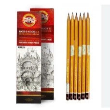 Combo 05 Bút chì Tiệp 2B, 3B, 6B, HB viết mịn đẹp, gỗ cứng chắc