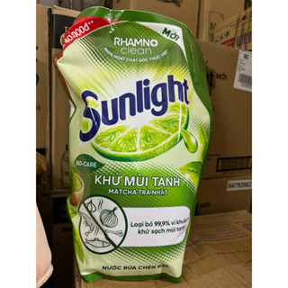 NƯỚC RỬA CHÉN SUNLIGHT TÚI Chanh / gừng / trà xanh / lô hội 3.3kg (size khủng mới)